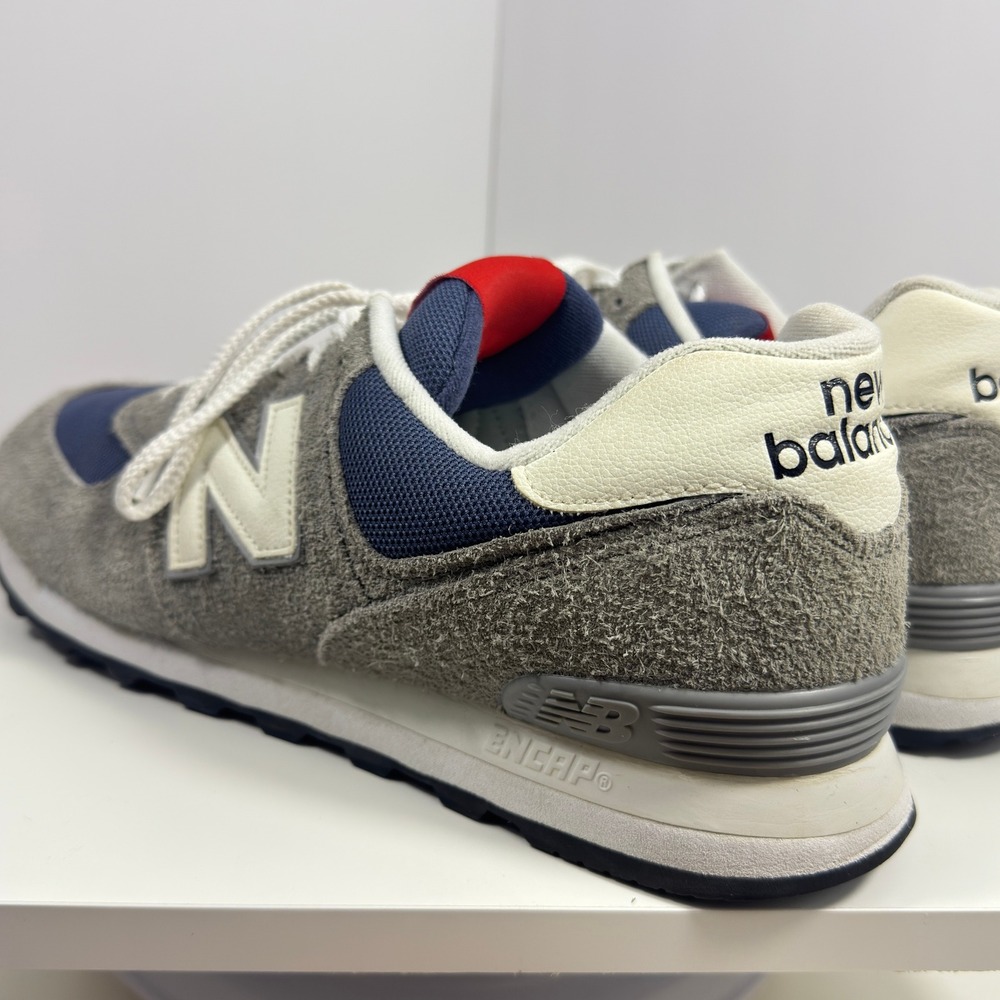 New Balance 574 Sneakers Mens Size 13 Shadow Grey Sea Salt Suede U574GWH - Picture 10 of 16